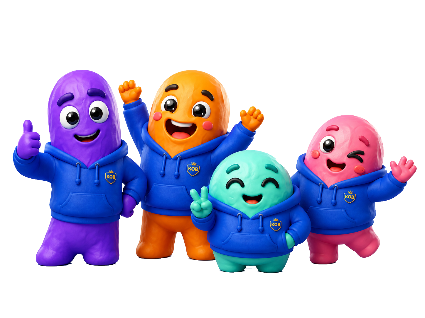 Kang Games mascots cheering
